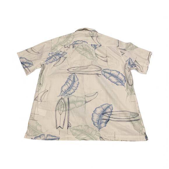 Waterman Quicksilver Short Sleeves Button Down shirt Nautical Ocean Surf XL - Picture 2 of 12